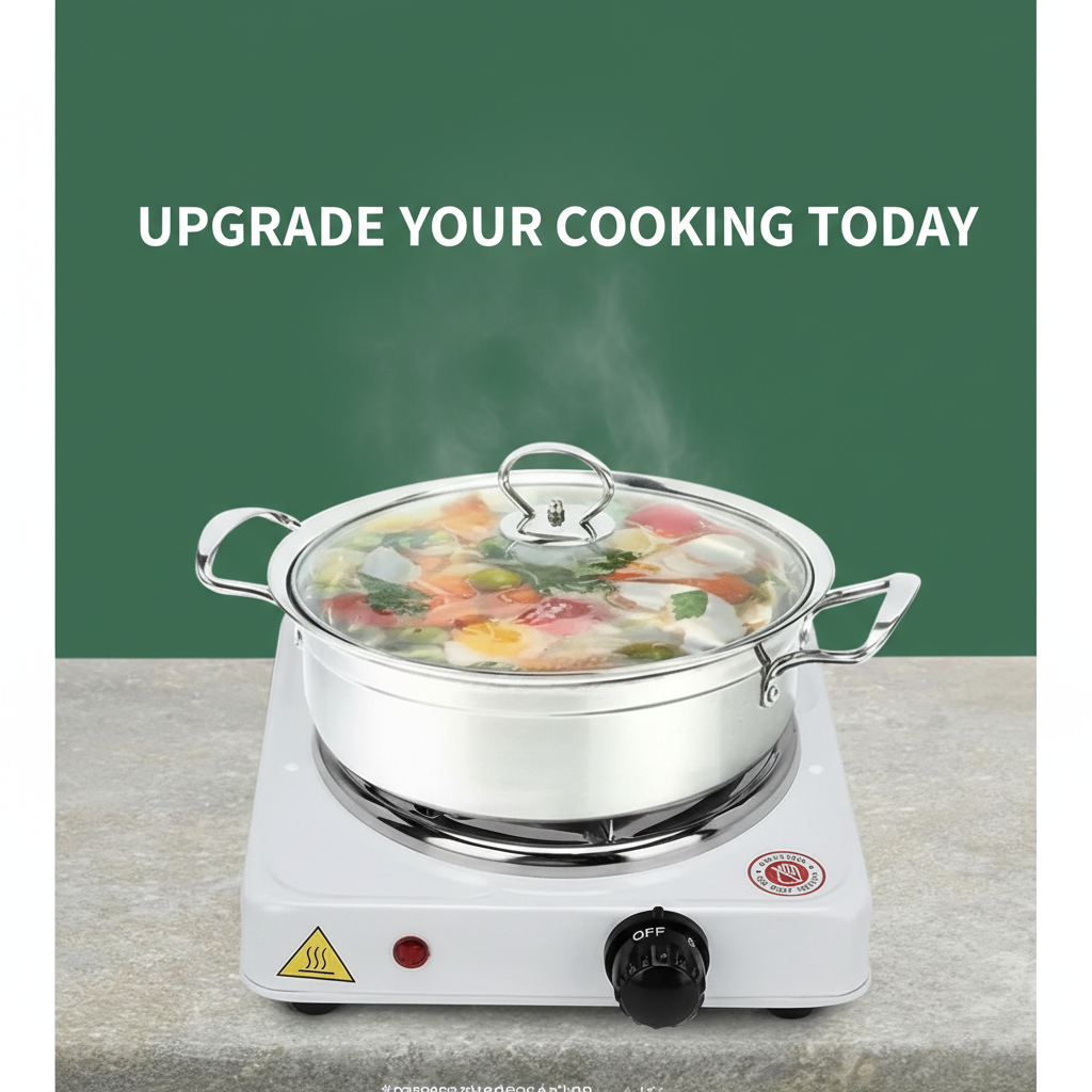 Electric Stove Stainless Steel Single Burner | Compact & Efficient