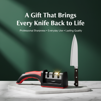 3-in-1 Knife Sharpener – Professional Grade l Stainless Steel
