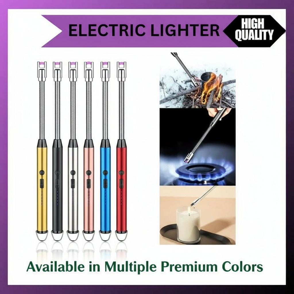 Multicolor Quick Rising Electric Lighter – Portable & Rechargeable