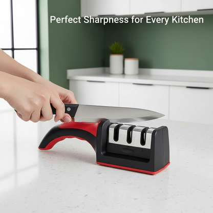 3-in-1 Knife Sharpener – Professional Grade l Stainless Steel