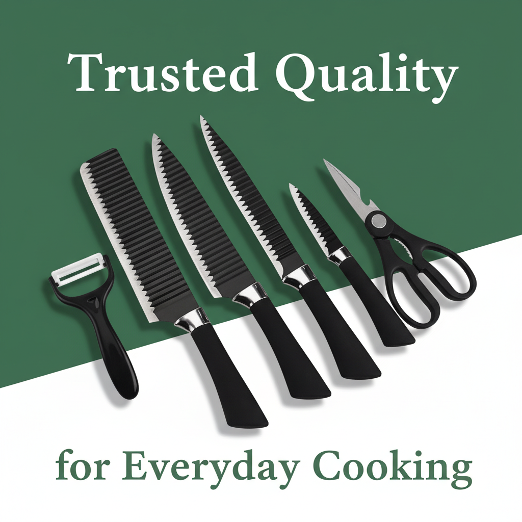 6 Pcs Knife Sharpener – Stainless Steel | Easy to Clean  & Maintain