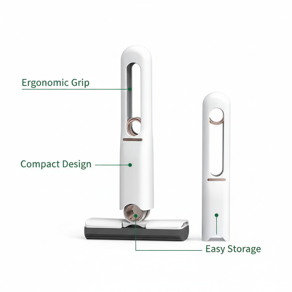 Portable Mini Mop – Kitchen Cleaning Tool with Sponge