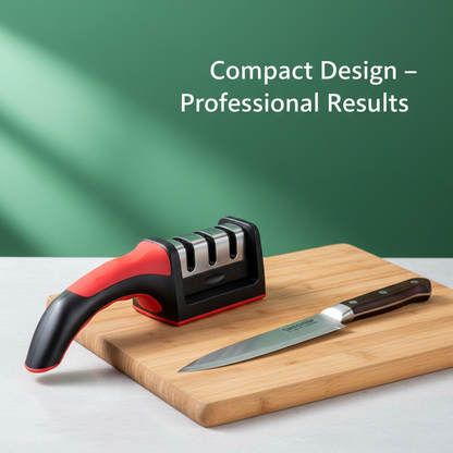 3-in-1 Knife Sharpener – Professional Grade l Stainless Steel