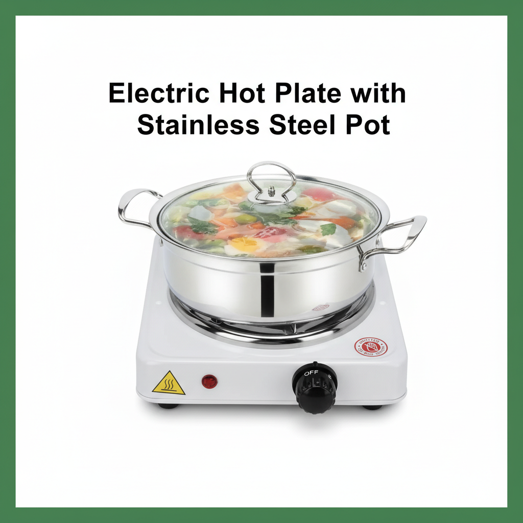 Electric Stove Stainless Steel Single Burner | Compact & Efficient