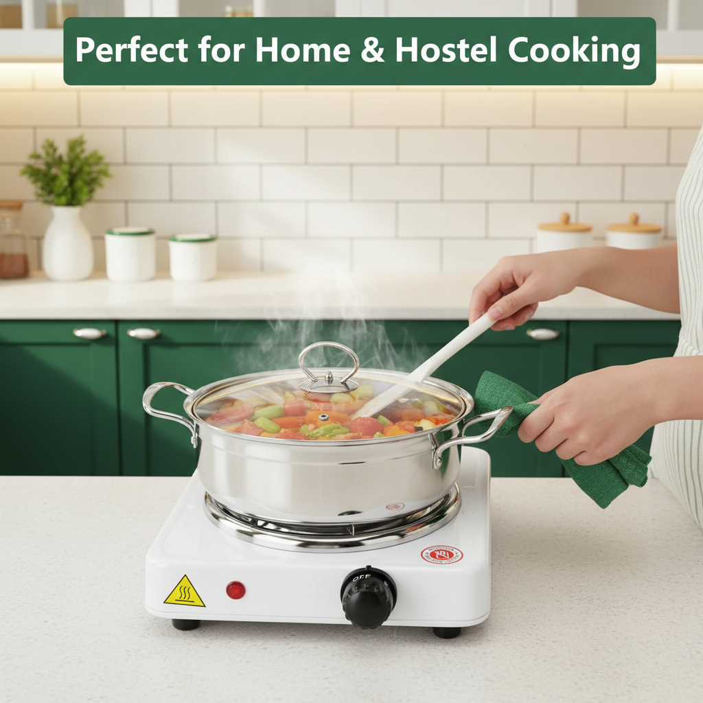 Electric Stove Stainless Steel Single Burner | Compact & Efficient