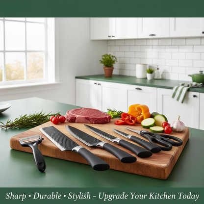 6 Pcs Knife Sharpener – Stainless Steel | Easy to Clean  & Maintain