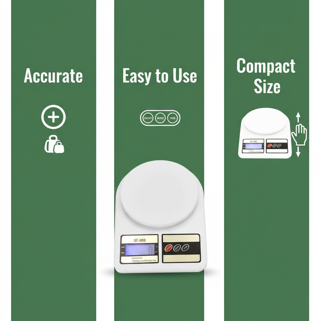 Kitchen Scale – Ergonomic ABS Plastic Food Weighing Scale