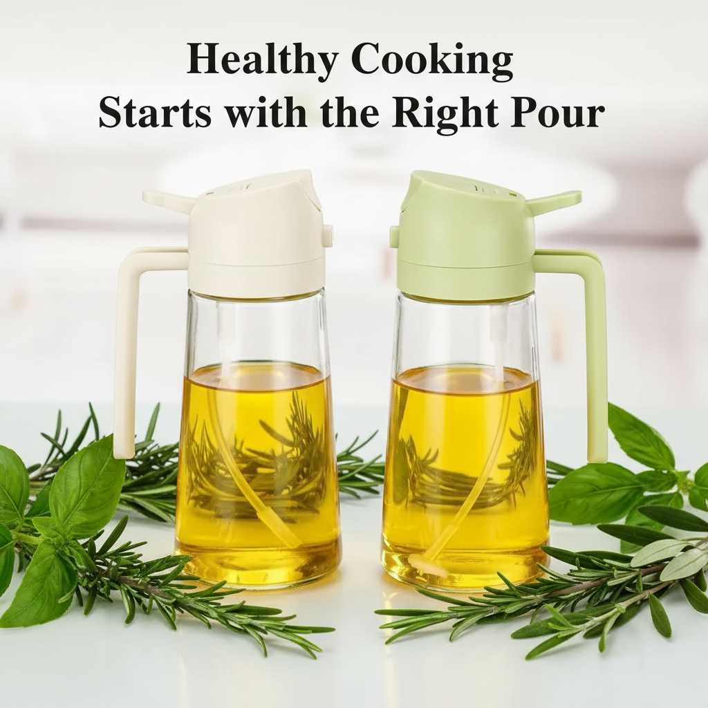 Oil Container Bottle – Premium  Glass Oil Dispenser