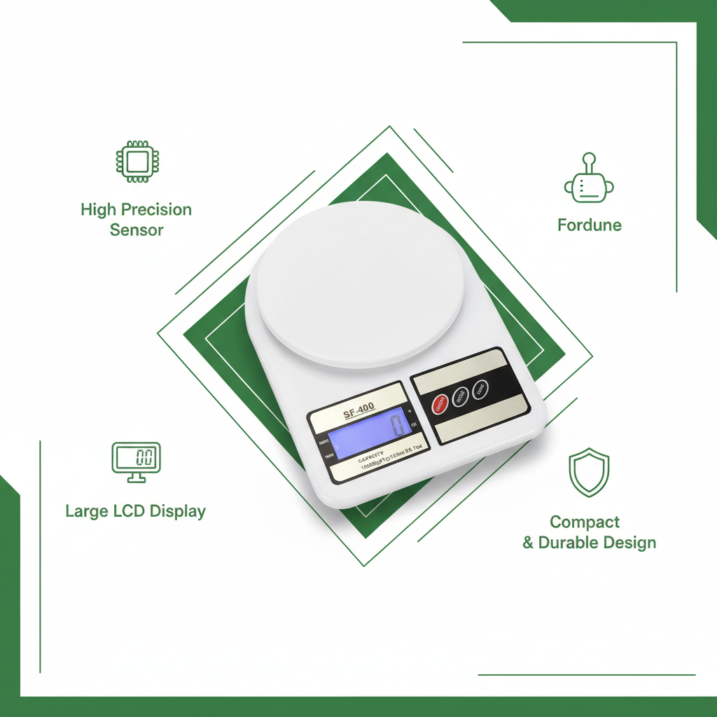 Kitchen Scale – Ergonomic ABS Plastic Food Weighing Scale