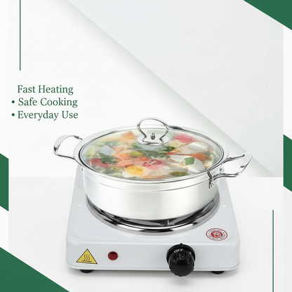 Electric Stove Stainless Steel Single Burner | Compact & Efficient