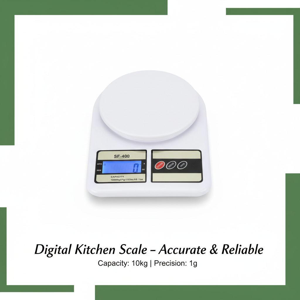 Kitchen Scale – Ergonomic ABS Plastic Food Weighing Scale