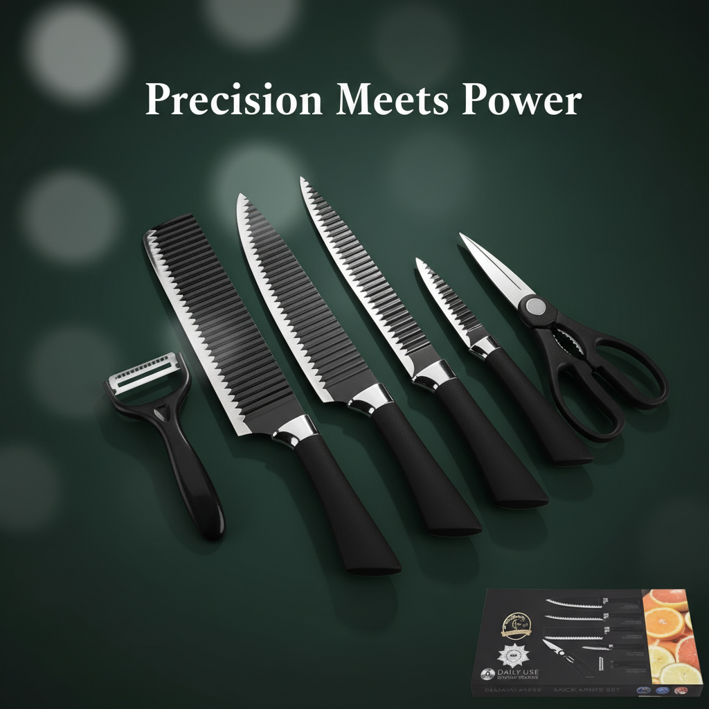 6 Pcs Knife Sharpener – Stainless Steel | Easy to Clean  & Maintain