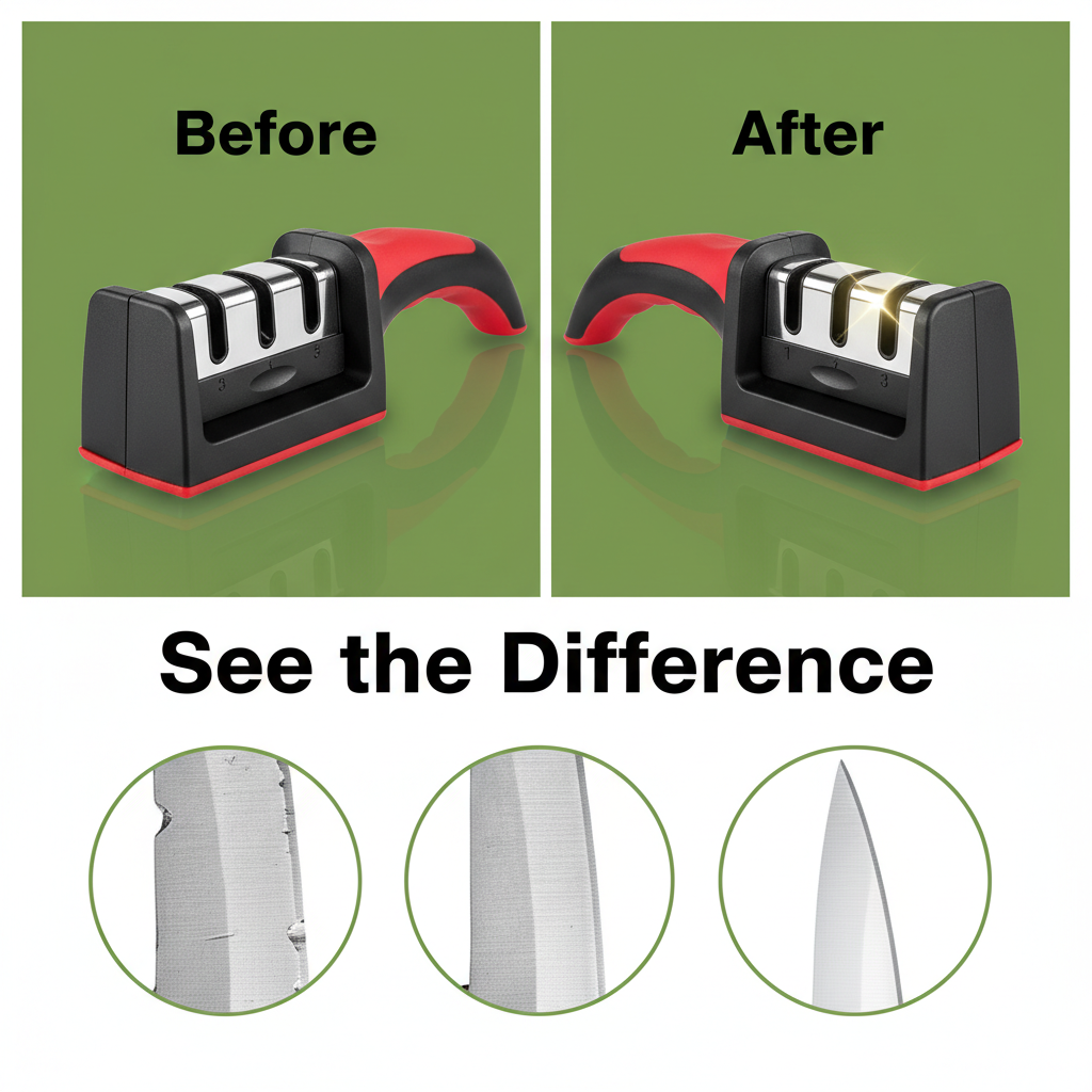 3-in-1 Knife Sharpener – Professional Grade l Stainless Steel