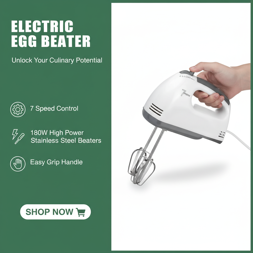 Easy to Clean & Maintain Egg Beater – Multicolor