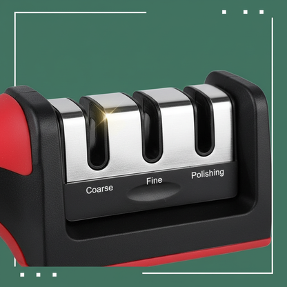 3-in-1 Knife Sharpener – Professional Grade l Stainless Steel