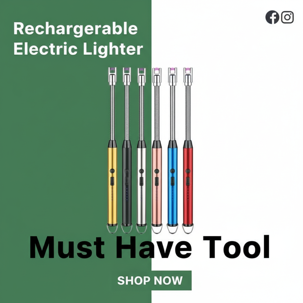 Multicolor Quick Rising Electric Lighter – Portable & Rechargeable
