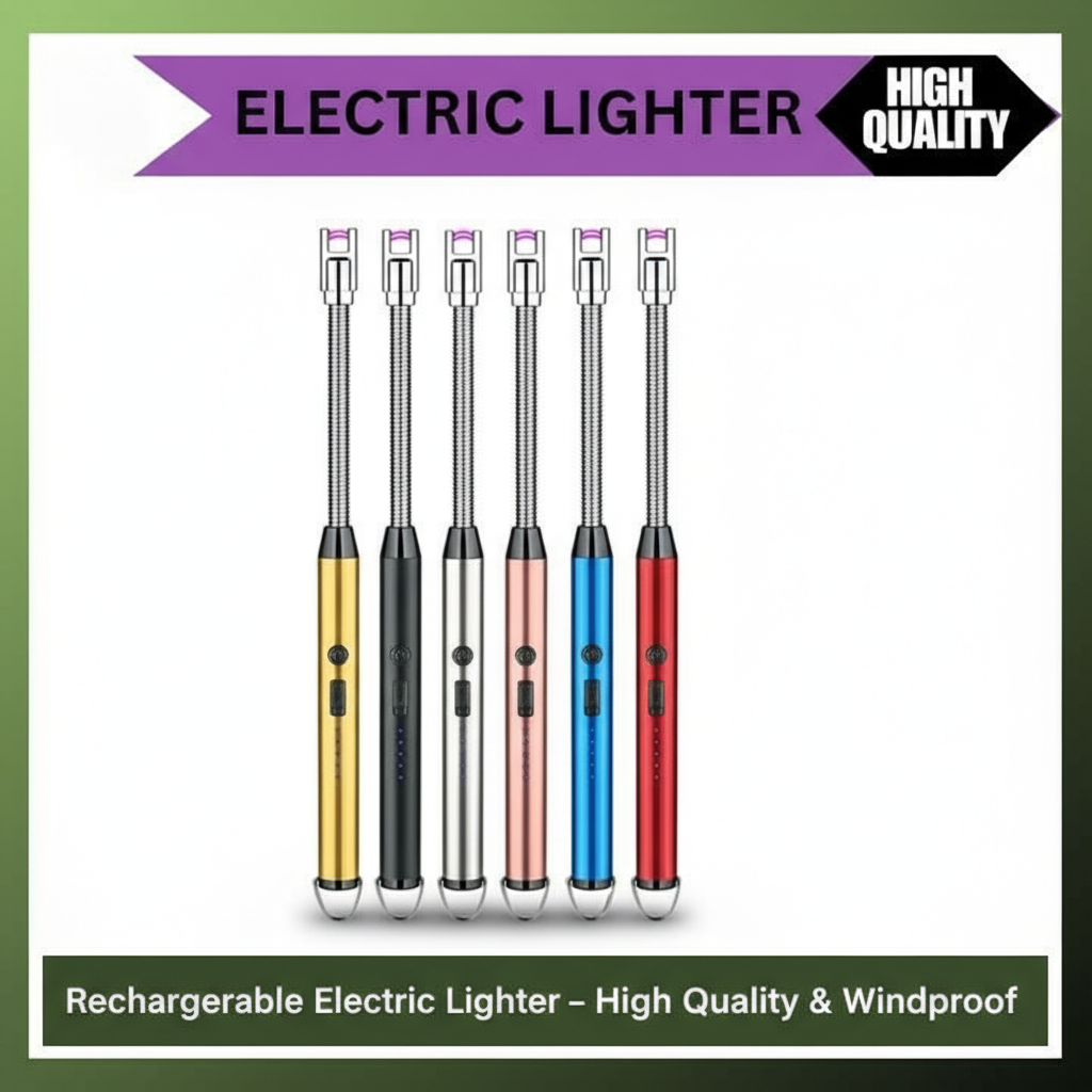 Multicolor Quick Rising Electric Lighter – Portable & Rechargeable