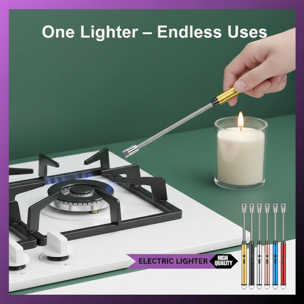 Multicolor Quick Rising Electric Lighter – Portable & Rechargeable